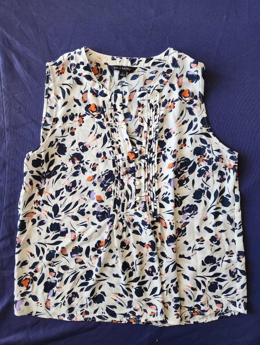 Zac & Rachel Floral Sleeveless Top Summer Vacation Travel